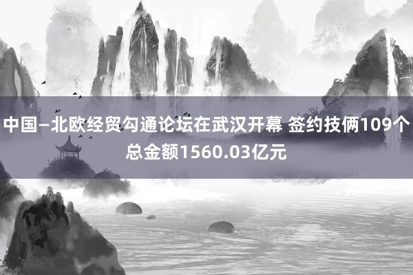 中国—北欧经贸勾通论坛在武汉开幕 签约技俩109个总金额1560.03亿元