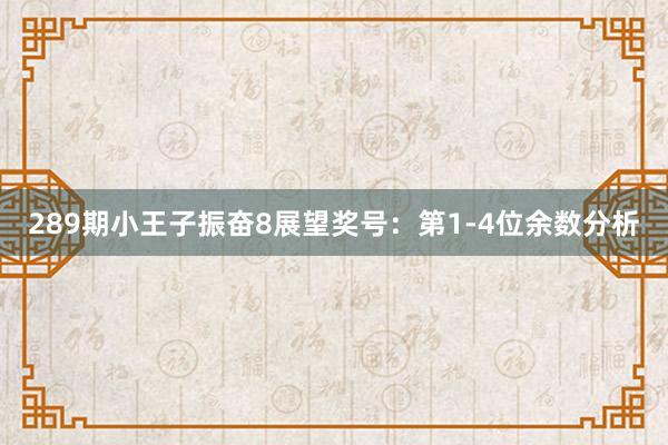 289期小王子振奋8展望奖号：第1-4位余数分析